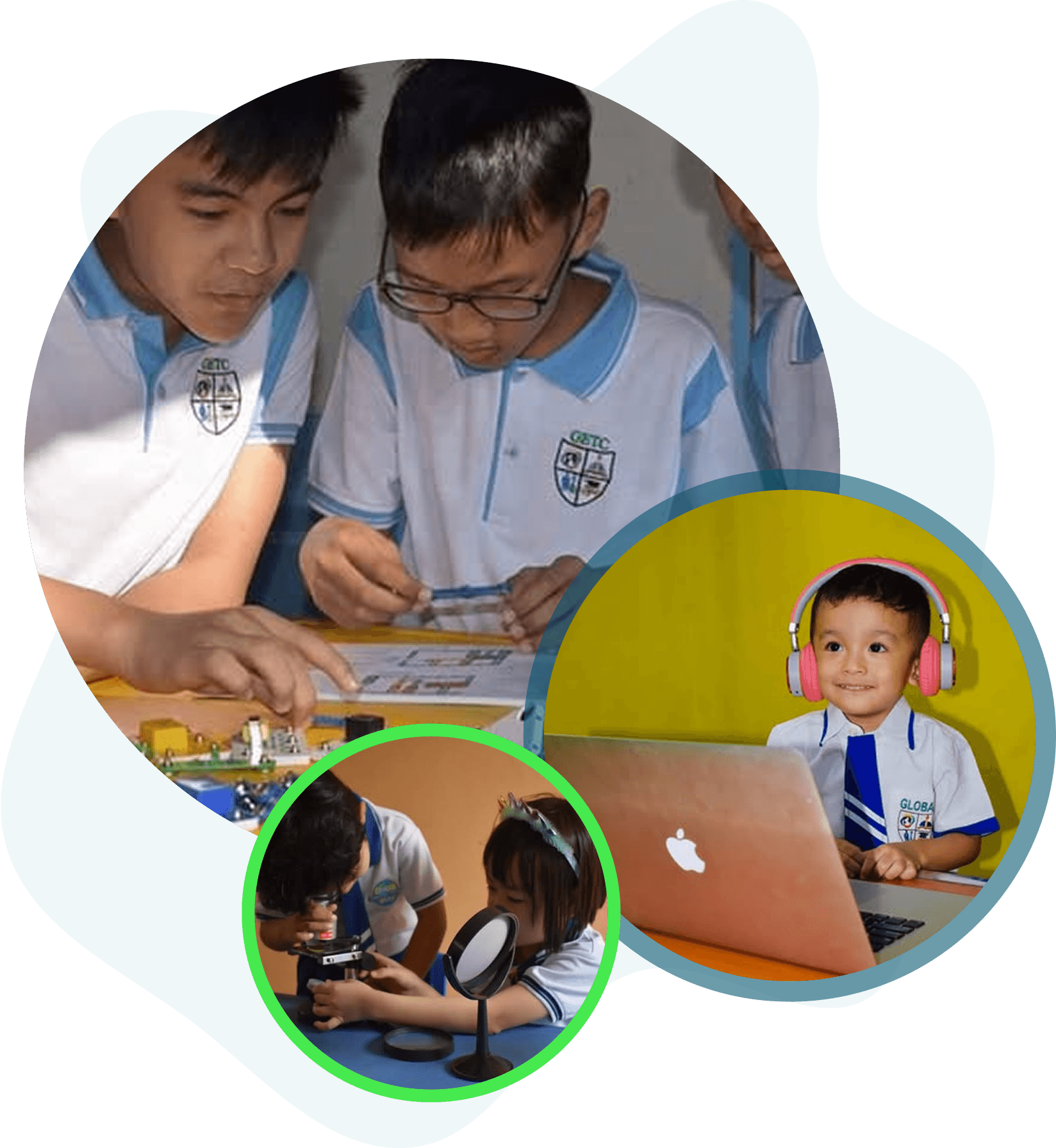 Children engaged in STEM activities